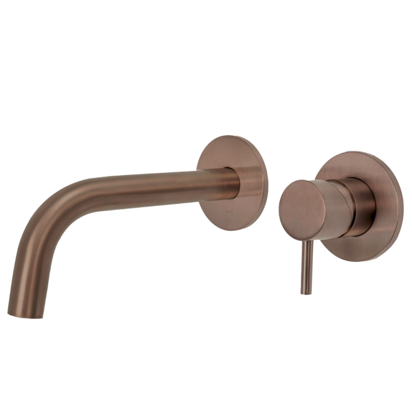 Product Cut out image of the JTP Vos Brushed Bronze Wall Mounted Basin Mixer